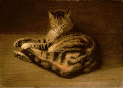 Recumbent Cat by Théophile Alexandre Steinlen